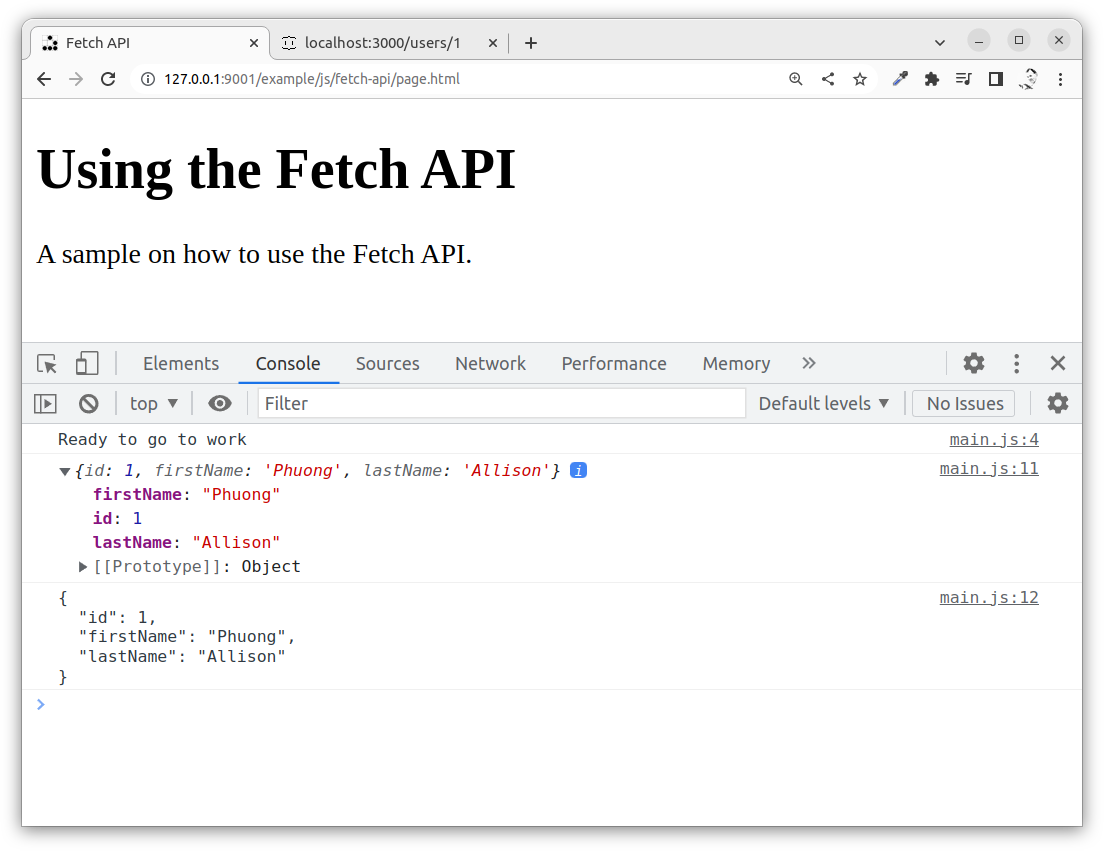 Fetch API